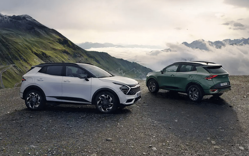 Ny Kia Sportage 2022 - side sportage - hvis og grøn